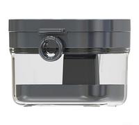 per scatola Portaprotesi 2 Strati con e Vassoio per scatola | Design per trasparente , guarnizione silicone anti-perdita, chiusura ermetica, per viaggio sicuro(black)