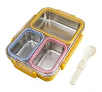 per scatola Pranzo Microonde 800ml per acciaio 304 per scatola Pranzo Microonde(Yellow)