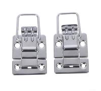 Per scatole di cassapanca valigie cassette degli attrezzi e valigie di lunga durata argento armadio più cassetto 2 pezzi cromato leva chiusura 45 x 3 cm chiusura in metallo per hardware