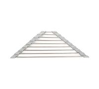 Per scolapiatti triangolare per lavello ad angolo sopra il lavandino supporto spugna pieghevole in acciaio inox