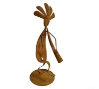 per scultura Metallo Astratta Indiano Suona 24cm Rustica per