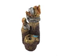 per scultura per solare Resina Intemperie Esterno per scultura(Squirrel) | Resina robusta, luce per solare automatica, design scoiattolo, 15cm altezza, uso esterno durevole