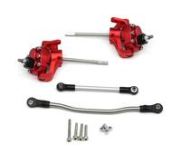 Per SCX10 90046 90047 Assale Anteriore Posteriore Con Per Passo 313 Mm Componenti Dello Sterzo Trasmissione Inversa Metallo Struttura Arrampicata Ricambi Assi RC(Red,Front)
