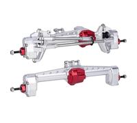 Per SCX10 III 1/10 Offset Portale Assale Con Velocità Costante Driveshift Dual Servo Mount Asta Dello Sterzo Alluminio RC Crawler Auto RC Assali(Silver,1set)