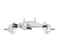 Per SCX10 III Per Capra H10 Per LCG Comp 1/10 Set Assali Portale Offset Alluminio Con Telaio Dello Sterzo 4 Ruote Supporto Servo Assali RC(Silver,Rear)