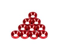 Per SCX10 Per TRX4 Shafty MOA Lega Di Alluminio M3 Rondelle Svasate Anodizzate RC Crawler Per Telaio Paraurti Bull Bar Comp Costruzioni Fai Da Te Accessorio Per Auto RC(Red)