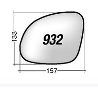 Per Seat Alhambra 2010-2015 Vetro di Ricambio Dx per Specchio Retrovisor 157x133