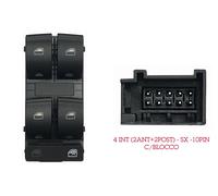 For Audi A4 11.2004>11.2007 Blocco Pulsanti alzacristalli porta Anter Sx 10pin