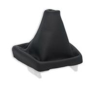 PER SEAT IBIZA IV 6J 2008-2015 CUFFIA LEVA CAMBIO PELLE NERA CUCITURE GRIGIE