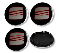 Per Seat Lega Calotta Centrale Ruota Mozzo x4 Nero Rosso 56mm Molti Modelli