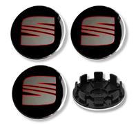 Per Seat Lega Calotta Centrale Ruota Mozzo x4 Nero Rosso 63mm Molti Modelli