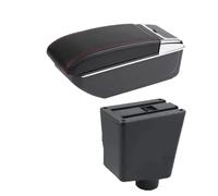 Per SEAT Per Ibiza III 2001-2008 Bracciolo Box Auto Bracciolo Box Portaoggetti Accessori Auto Retrofit Dedicati Bracciolo Portaoggetti(B red line NO USB)