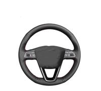 Per Seat Per Leon 5F Per Mk3 Per Ibiza 6J Per Tarraco Per Arona Per Ateca Per Alhambra Coprivolante Per Auto Cucito A Mano In Pelle Copertura Volante Auto(Black thread)