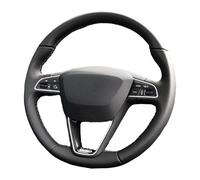 Per Seat Per Leon 5F Per Mk3 Per Ibiza 6J Per Tarraco Per Arona Per Ateca Per Alhambra Coprivolante Per Auto In Pelle Cucito A Mano Copertura Volante Auto(Red)