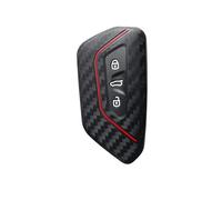 Per Seat Per Leon Per Cupra Per Formentor Per VW Per Golf 8 GTI ID4 Per Skoda Per Octavia A8 Mk8 Custodia E Fibra Di Carbonio Per Chiavi Dell'auto Guscio Chiave(Black oval keychain)