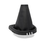 PER SEAT TOLEDO 3 III 2004-2009 CUFFIA LEVA CAMBIO PELLE NERA CUCITURE BIANCHE