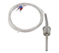 Per sensore sonda Pt100 per acciaio inossidabile 304 L 50 mm PT1/2 filo termometro industriale con filo isolato per misurazione da -50 a 250 gradi C