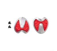 per sidi per Road Bike Heel Cleat Pair ABS Red Silver per sidi(A) | ABS material, red silver color, precise per sidi fit, secure ride performance, easy installation
