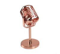 Per simulazione dinamica di microfoni vocali, design classico retrò per stanze a tema e display da collezione (oro rosa)