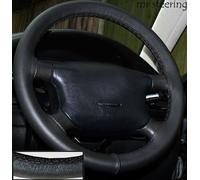 Per Skoda Fabia I Mk1 1999-2007 Copertura Del Volante In Pelle Italiana Nera