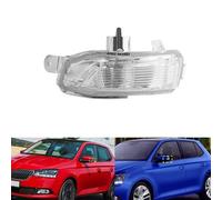 Per Skoda Fabia III 2014-18 Anteriore Ala Specchio Segnale Luce Chiara Lente