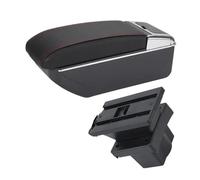 Per Skoda Per Octavia Per Yeti Mk2 A5 Bracciolo Contenitore Accessori Parti Interni(D Black red No USB)