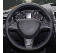 Per Skoda Per Yeti 2014 2015 2016 Per Rapid FAI DA TE Cucito A Mano Nero In Pelle Artificiale Copertura Del Volante Dell'automobile(5-Yellow)