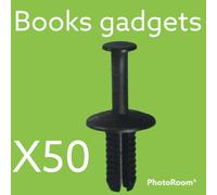 Per Skoda Rapid 2012> Kit 50pz Rivetto in Plastica Nero per Fissaggio Paraurti