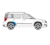Per Skoda Yeti Porta Posteriore Arco Trasparente Zero Auto Guarigione Pittura