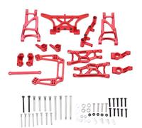 Per SLASH 2WD 1/10 RC Kit Braccio Sospensione Anteriore Posteriore Accessori Di Aggiornamento In Metallo Leggero Parti Modificate Rc(Red)