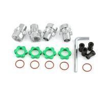 Per Slash 2wd Per Rustler Per Stampede Per Bandit 4WD Adattatore Mozzo Esagonale Ruota Scanalata Metallo 12 Mm A 17 Mm Parti Per Auto RC Parti Aggiornamento Sostituzione Accessori Dedicati Rc(Green)