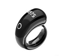 Per Smart For Ring per preghiera Zikr con contatore digitale, regolabile per Tasbih per anello, impermeabile IP68, 5 promemoria giornalieri, display a LED, ricarica wireless, 40 mAh, uno (nero)