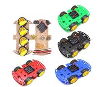 per Smart Robot Car Chassis Kit per Arduino con Encoder, 48:1 Telaio Acrilico Gearbox, Elettronica fai da te Progetto di Apprendimento per Studenti