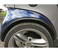 Per SMART Tuning Cerchi 2X Passaruota Modanature Allargamento CARBON Look