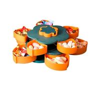 per snack, da portata a forma di a doppio strato, scatola girevole per snack, per salse noci caramelle snack picnic casa e festa