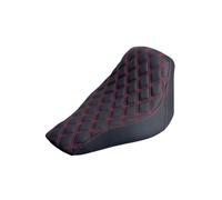 Per Softail Breakout 08-17 Motociclista Solo Driver Sedile anteriore in pelle Para diamante a basso profilo imbottitura portapacchi(Red Line Seat)