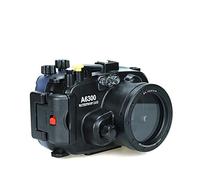 Per Sony a6300 a6400 custodia subacquea impermeabile fino a 130 piedi/40m, può essere usata con lenti da 16-50mm (custodia + filtro rosso)