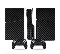 Per Sony PS-5 Slim Console Disk Edition in fibra di carbonio Skin Cover Sticker Host Center Decals Game Console Accessori (Nero)