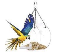 per sospesa - Stazione per per da giardino in acrilico trasparente, supporto per nettare esterno trasparente, per animali selvatici montata su finestra