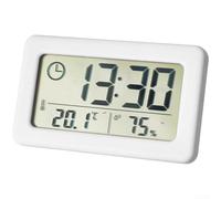 per sottile LCD Digital Alarm Clock con per la temperatura di umidità | Ampio schermo LCD trasparente, mostra l'ora e la data per l'umidità temperatura, facile lettura giorno notte