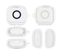 per Soundcore Liberty 5 Pro Custodia Protettiva in TPU Auricolari Custodia Morbida Trasparente Antiurto Antigoccia per Tutto il Corpo con Gancio in Metallo，Trasparente