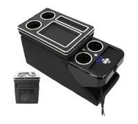 Per Spacetourer 16-23 Anteriore Con USB Luce Atmosferica Bracciolo Scatola Portaoggetti Bracciolo Scatola Portaoggetti(D Black)
