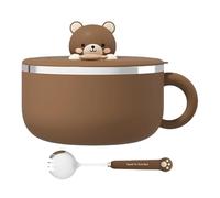 Per Spaghetti, Comoda Ritenzione Del Calore, 19x13 Cm, Pentola Per Spaghetti Istantanei Con Coperchio E Cucchiaio, Per Pasta Portatile, Processo Di Consumo Modernizzato, Per Cucina, Do