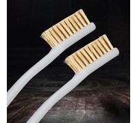 Per spazzola metallica in ottone di grado industriale, confezione da 5 con manico in plastica per la manutenzione di macchinari e attrezzature