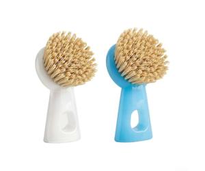 per spazzola per Verdure in Nylon con Base Verticale per spazzola | Base piatta stabile, si da sola, setole dense nylon, pulisce per terra e residui, uso universale