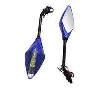 Per Specchietti Retrovisori Moto Da 10 Mm Con Indicatore Di Direzione A LED Etrovisore(BLack)