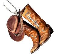 per specchietto retrovisore auto, cappello da cowboy, in acrilico 2D, decorazione colorata per auto, divertente decorazione del veicolo come regalo di compleanno