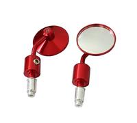 Per Specchietto Retrovisore Con Tappo Manubrio CNC 22MM Tondo Retrò Per Moto Per Har&ley Davi&dson Street compatibili(Rosso)