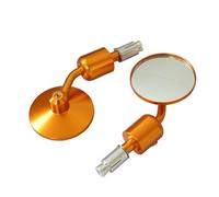 Per Specchietto Retrovisore Con Tappo Manubrio CNC 22MM Tondo Retrò Per Moto Per Har&ley Davi&dson Street compatibili(Oro)