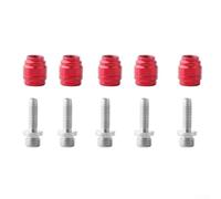 Per Sram For Stealth-a-majig Olive e Barb Steel Hydraulic Brake Hose Fitting Red T8 Torx filettato inserto bici parte 5 pack (2 pezzi + strumento)